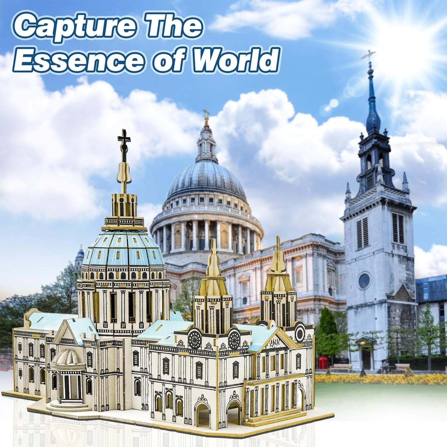 3D Wooden St. Paul’s Cathedral Puzzle Model DIY Craft Kit Gift for Adults