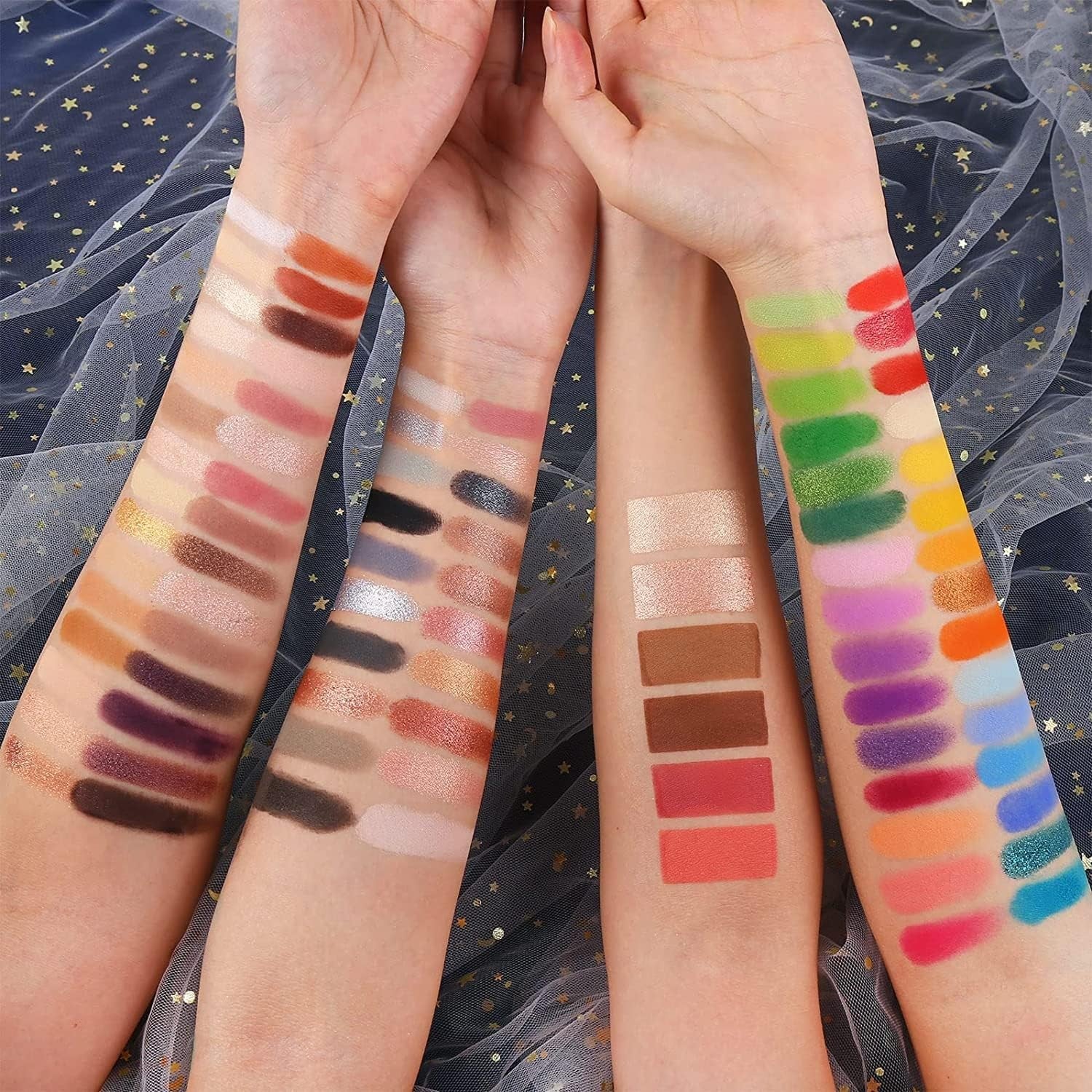 86 Color Nude Eyeshadow Palette with 15 Brushes Matte Glitter