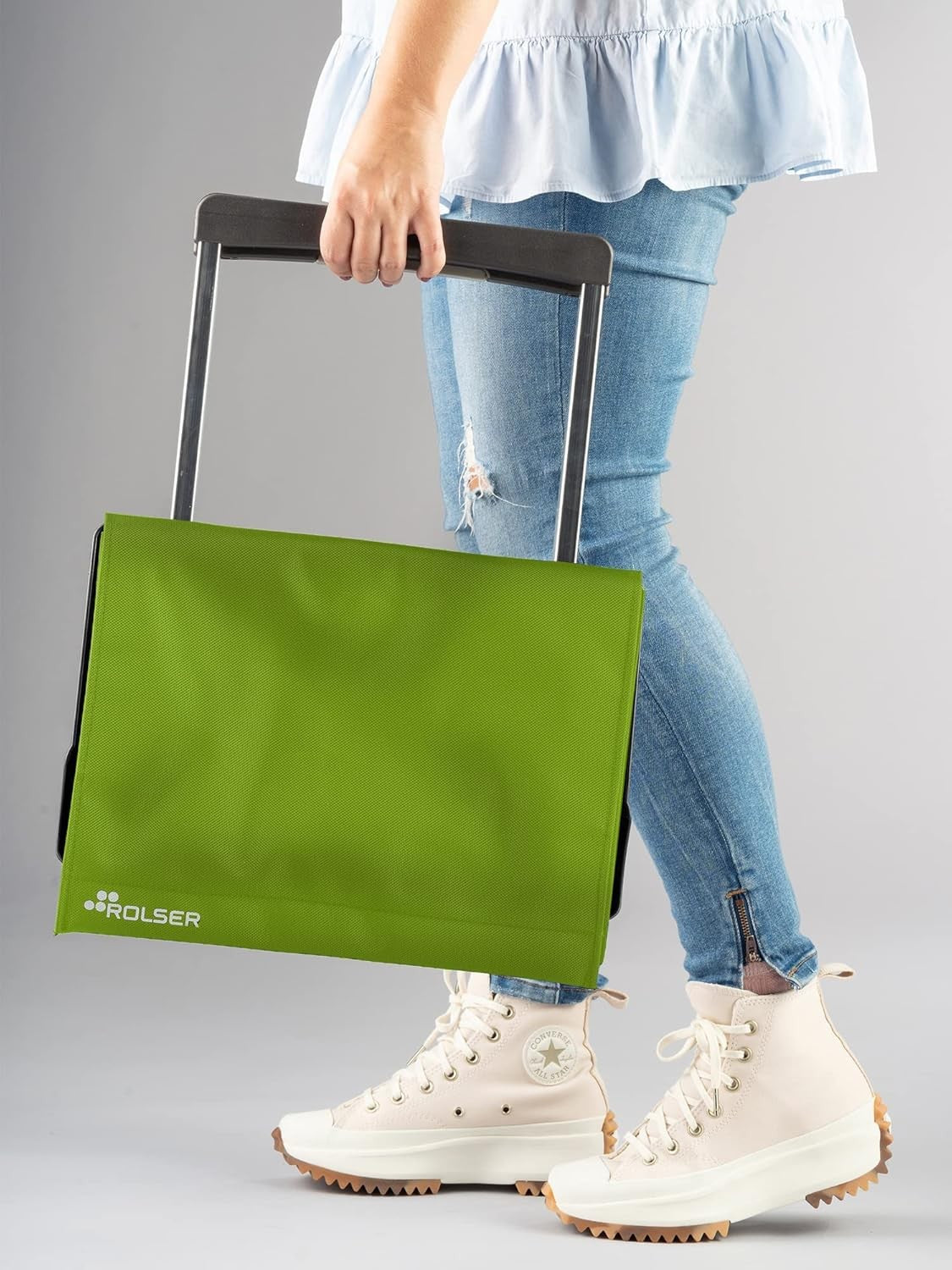 Foldable Shopping Trolley 2 Wheel Lightweight Aluminium Easy Push Cart