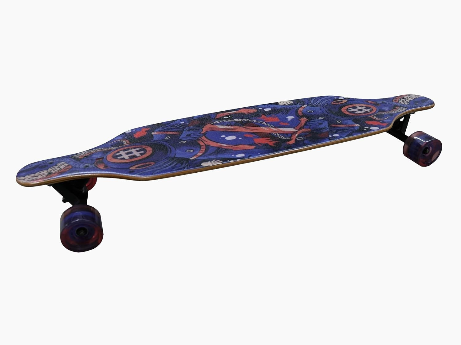 37" Urban Longboard Skateboard ABEC-9 Bearings 78A Wheels Deep Down