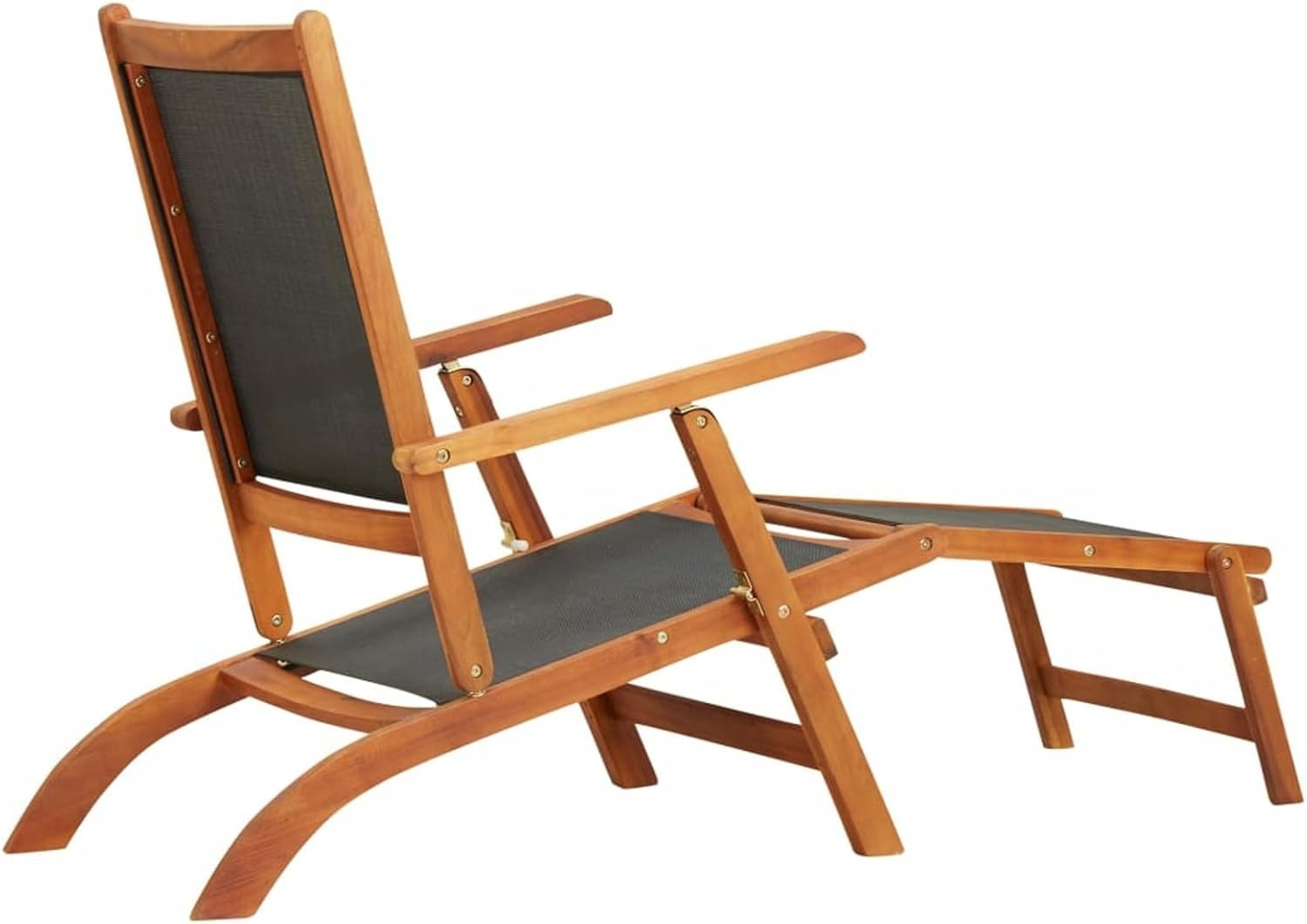 Wooden Garden Sun Lounger Recliner – Acacia Deck Chair Outdoor Daybed