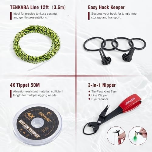 Travel-Friendly 12ft Tenkara Fishing Rod Kit with Cork Handle