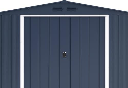 Extra Large Metal Garden Storage Shed 10x10ft Waterproof Outdoor Tool Shed