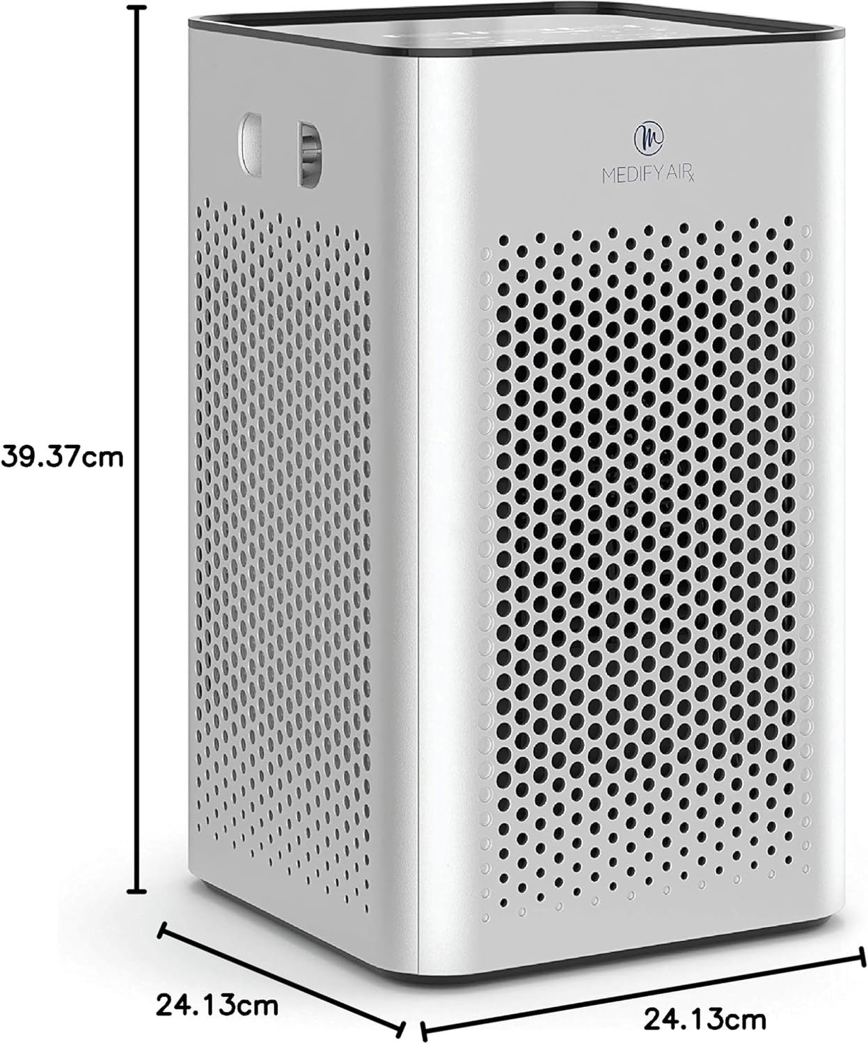 H13 HEPA Air Purifier 500ft² Dual Intake Quiet Night Mode Silver