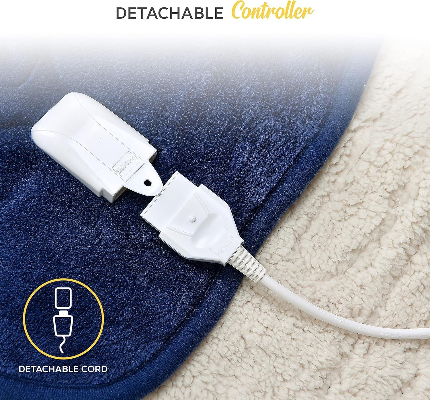 Electric Heated Throw Blanket 130x160cm 9 Heat Levels Timer Washable