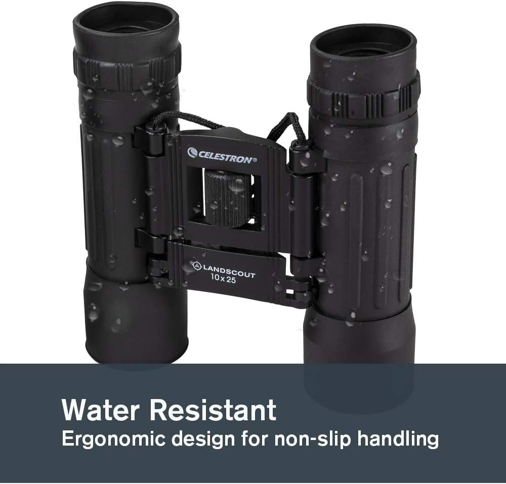 10x25 Compact Binoculars Waterproof K9 Optics Wide View Travel Birdwatching