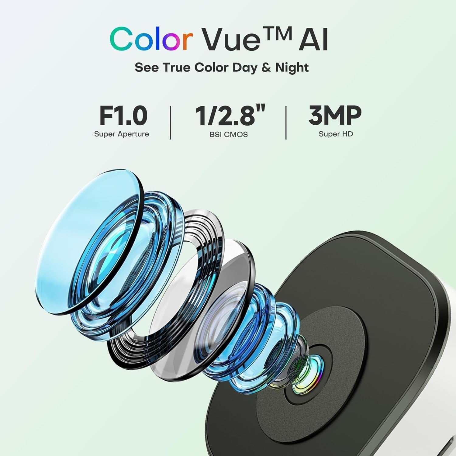 2K Window Security Camera WiFi 5GHz Color Night Vision 24/7 Record