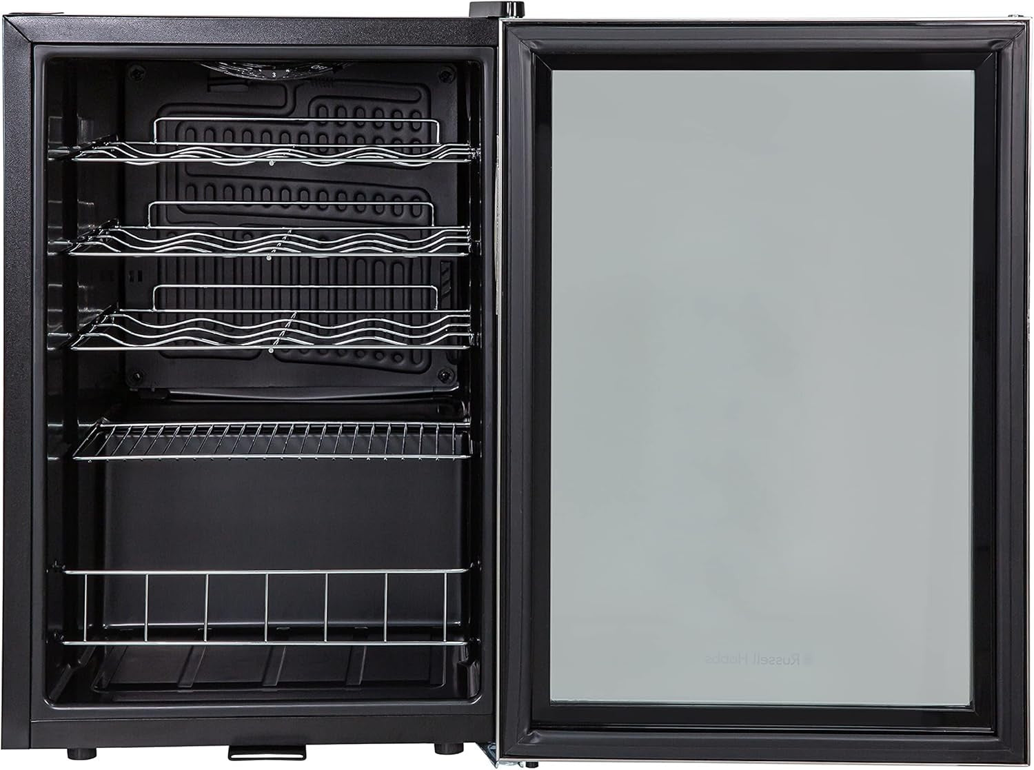 Lockable Mini Drinks Fridge Glass Door LED Beer Wine Cooler 62L Stainless