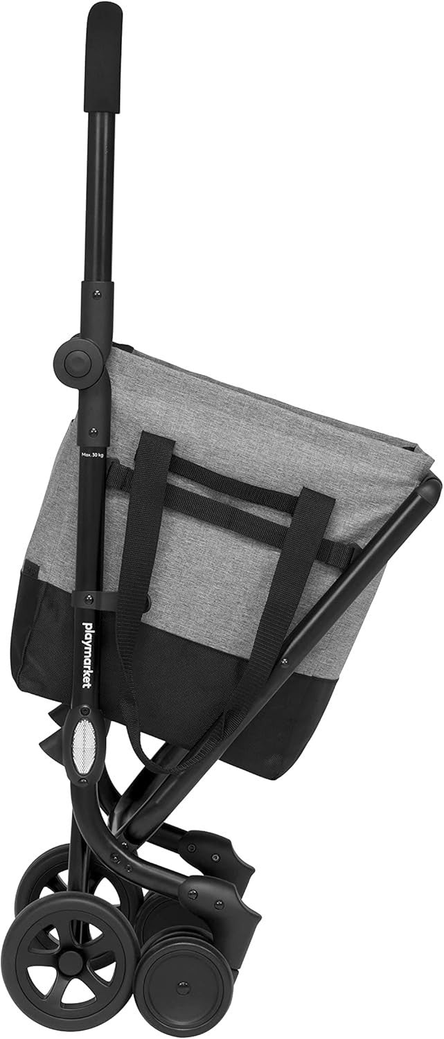 Foldable Black-Grey Shopping Trolley Cart 40L Waterproof Removable Bag