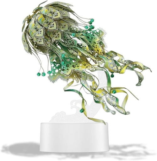 3D Metal Jellyfish Puzzle Kit for Adults Teens – 61pcs Marine Craft DIY Art