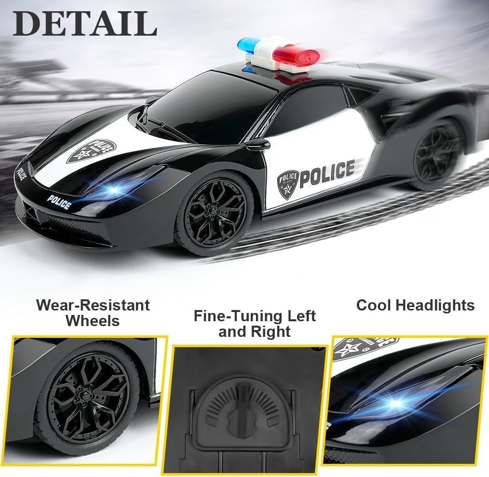 RC Drift Car 27MHz High Speed Stunt Vehicle LED Lights Rechargeable Toy Kids 6+