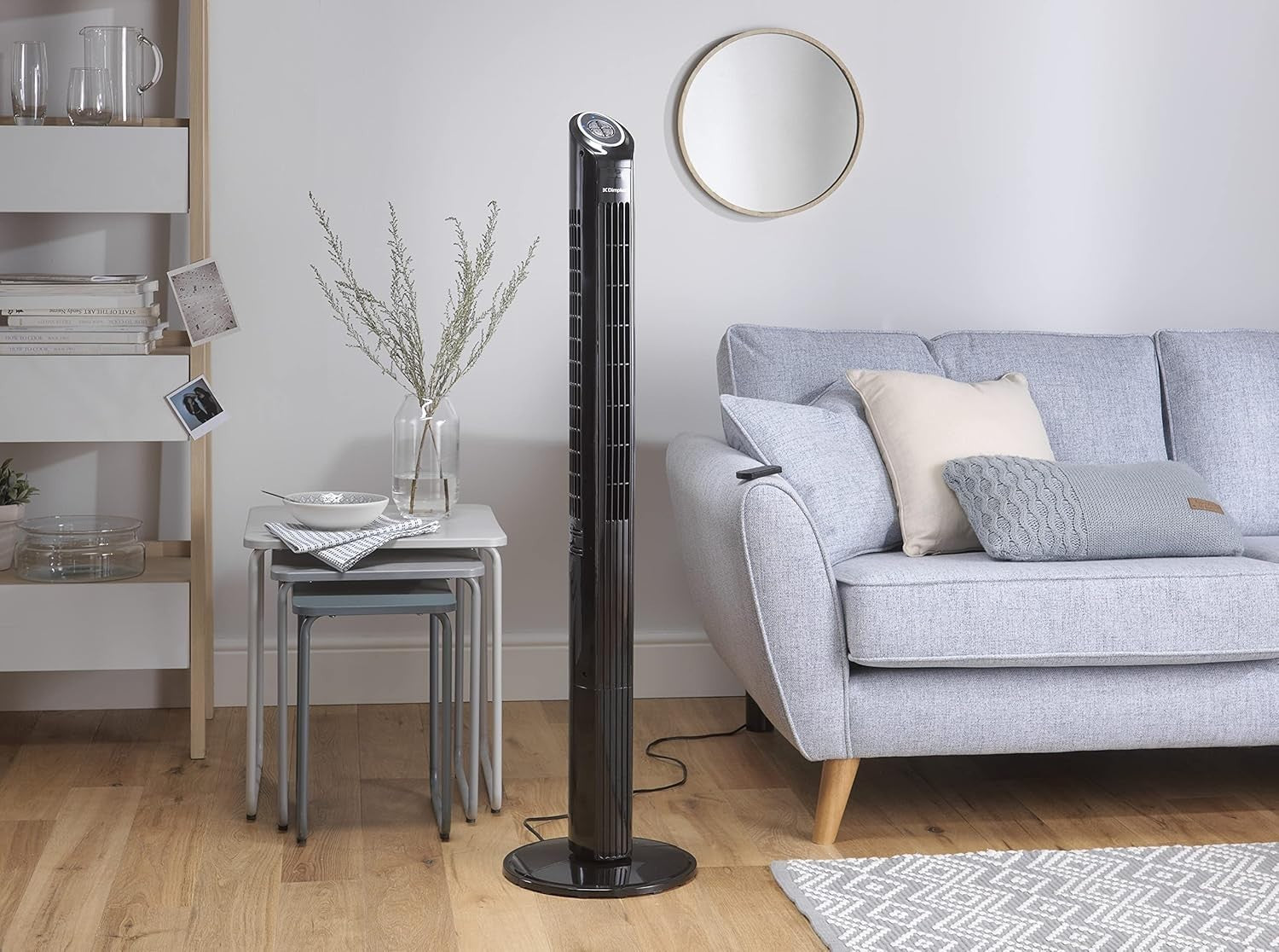 47.6cm Tower Fan – LED Display Quiet Cooling w/ Timer & Remote for Home Office