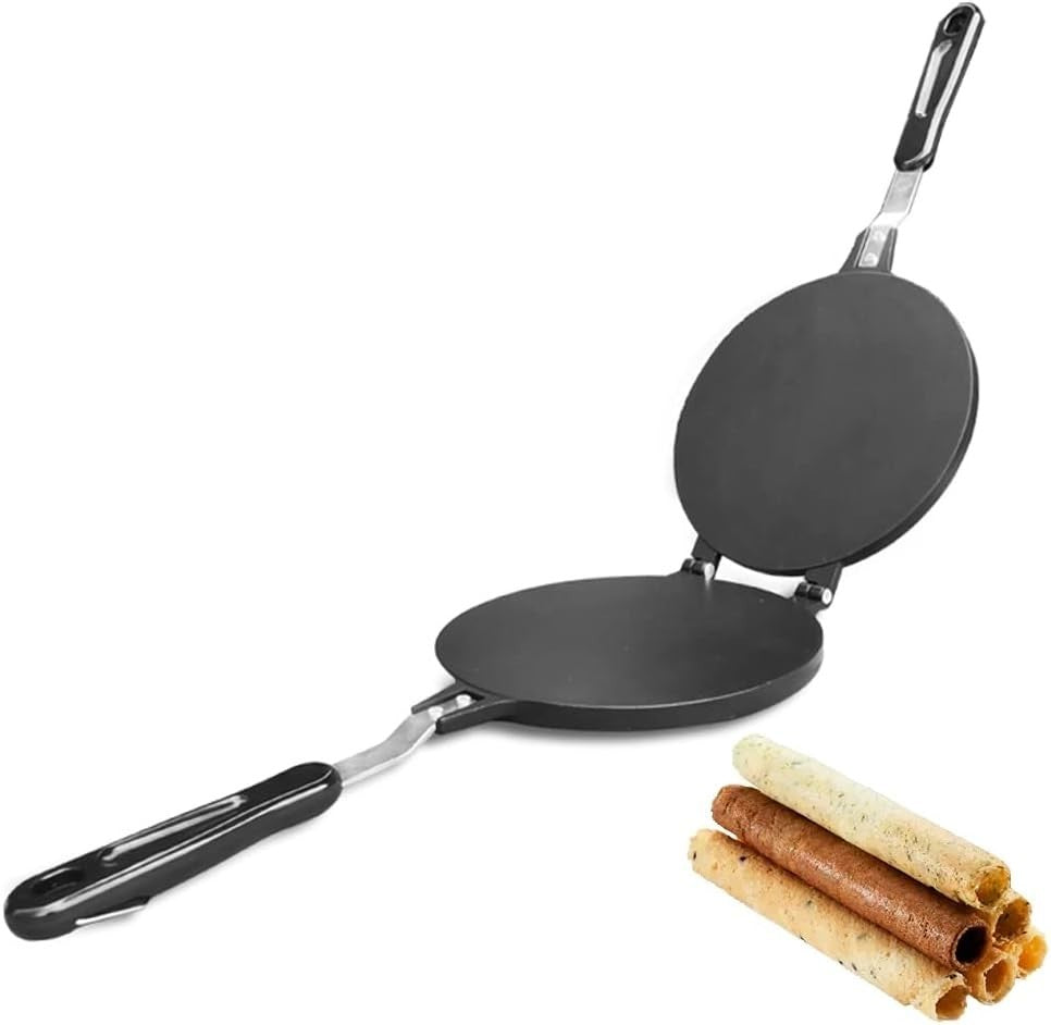 Stovetop Waffle Cone Maker | Non-Stick Cast Aluminium Cone & Crêpe Pan