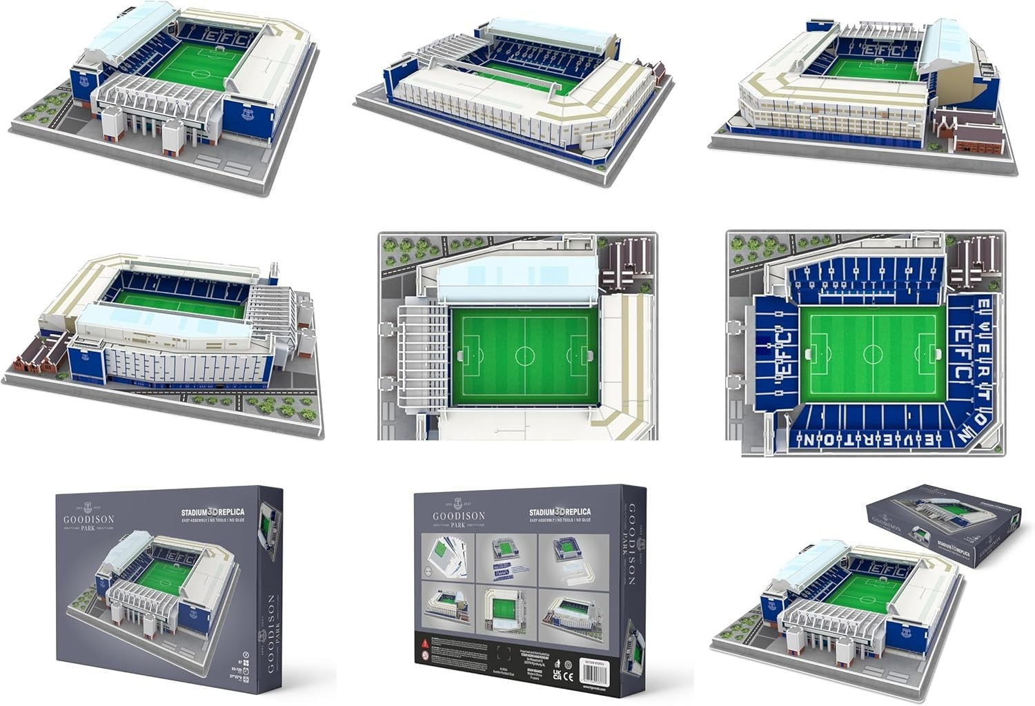 Everton Goodison Park 3D Puzzle Stadium Model Kit 112 Piece Football Gift