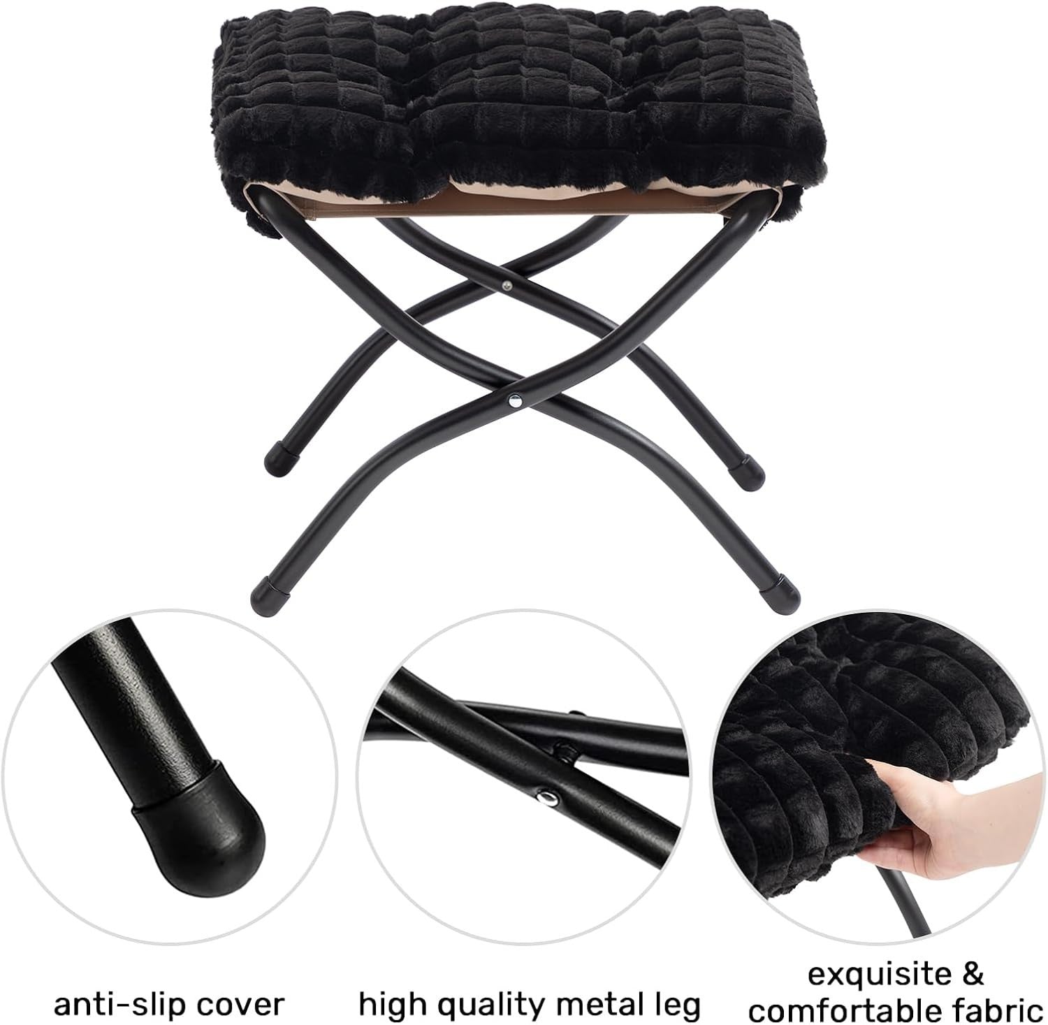 Comfy Armchair with Footstool Set Plush Padded Chair Lounge Bedroom Relax
