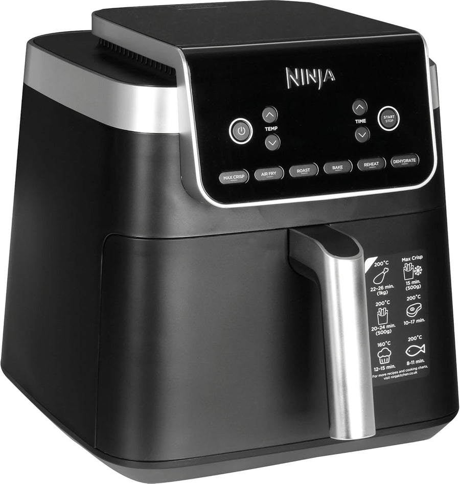 Air Fryer 6.2L MAX Crisp 6-in-1 Oil Free Nonstick Dishwasher Safe Black