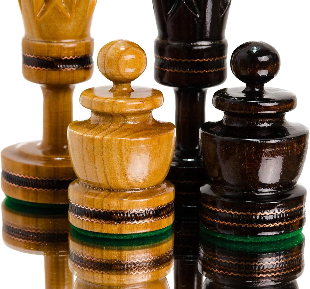 50cm Luxury Wooden Chess Set | Gothic ROYAL Design | Foldable Board & Pieces