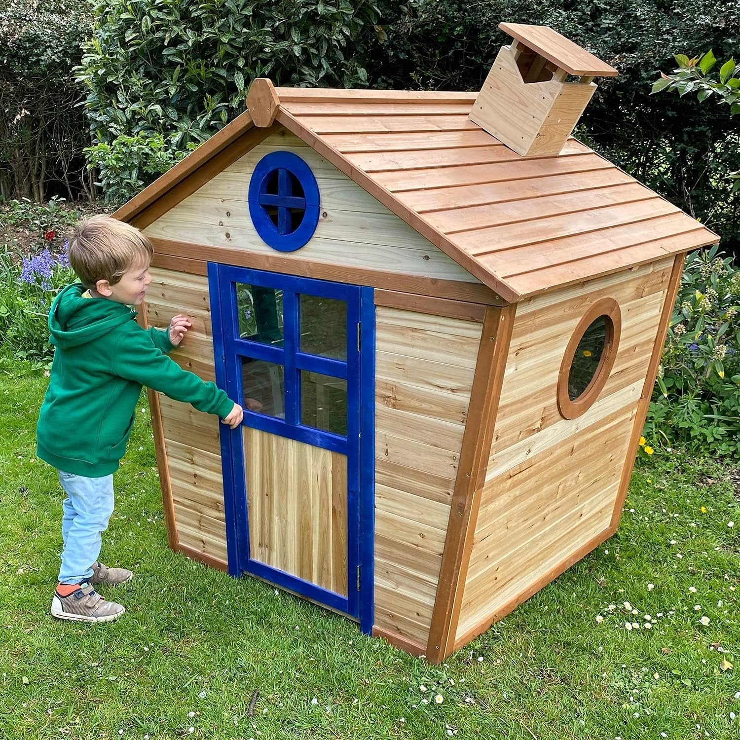 Wooden Kids Playhouse Outdoor Garden Lodge Wendy House Small