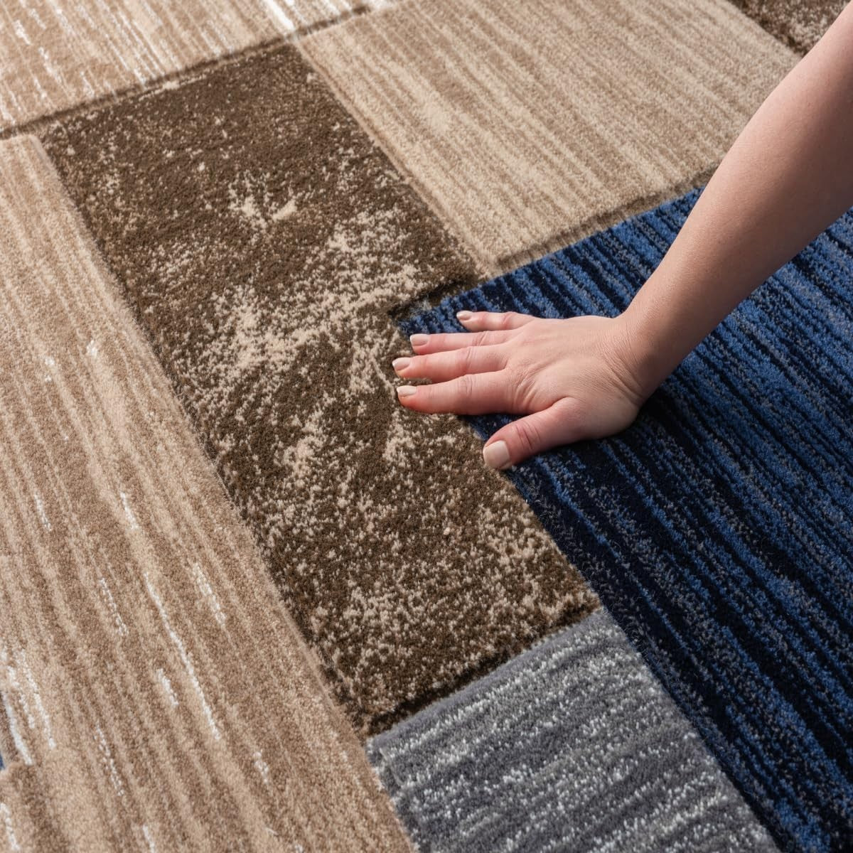 Modern Abstract Area Rug 120x170cm Soft Thick Non Slip Living Room Carpet