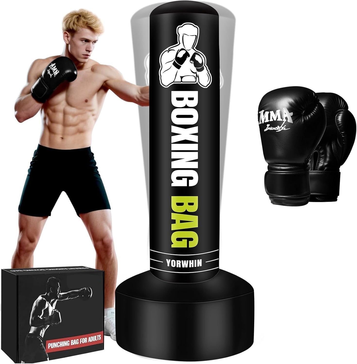 Inflatable 180cm Standing Boxing Bag Home MMA Kick Training