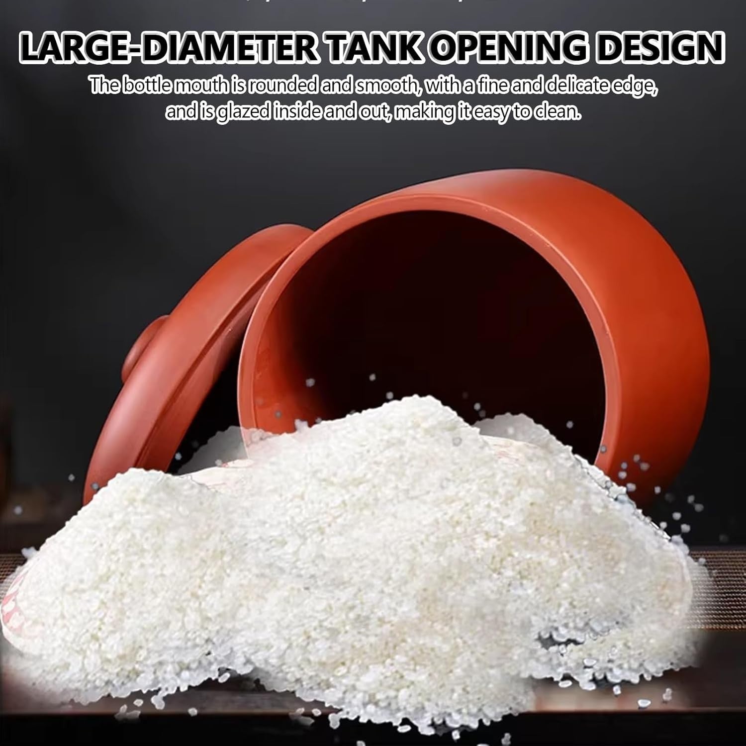 2.5KG Ceramic Airtight Rice Bucket Grain Storage Jar with Lid