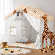 Kids Star Play Tent Bed Canopy with Lights Padded Princess House