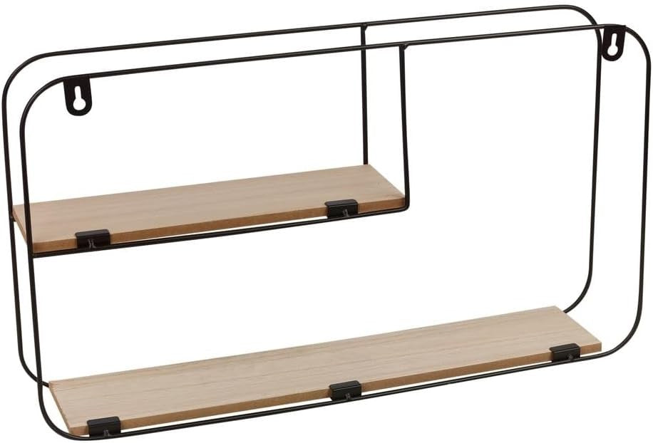 Modern Wall Mounted 2 Tier Metal Floating Shelves Display Rack Home Storage