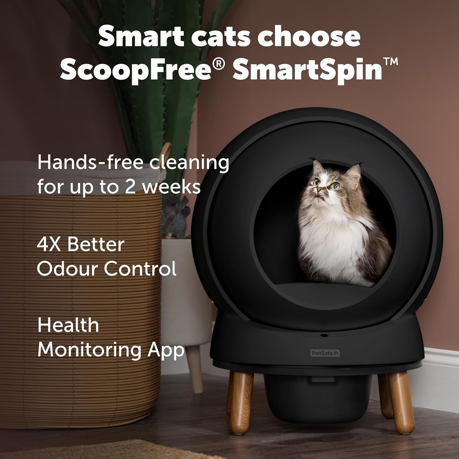 Self Cleaning Cat Litter Box Smart App Control Odour Control 2 Weeks