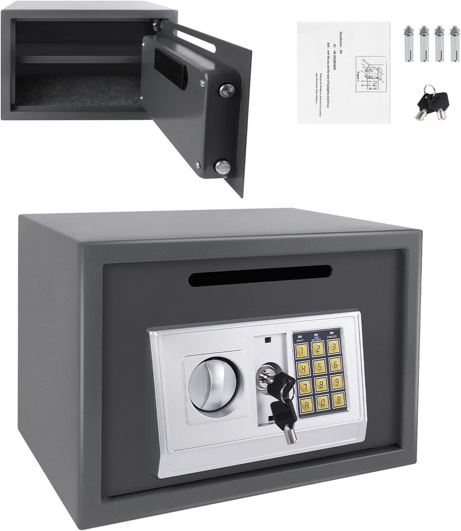 16L Digital Safe Box Electronic Cash Security Lock for Home Office