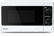 White 20L 800W Compact Microwave Oven Manual 5 Power Levels