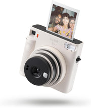 Square Instant Camera Chalk White Selfie Mirror Auto Exposure Camera