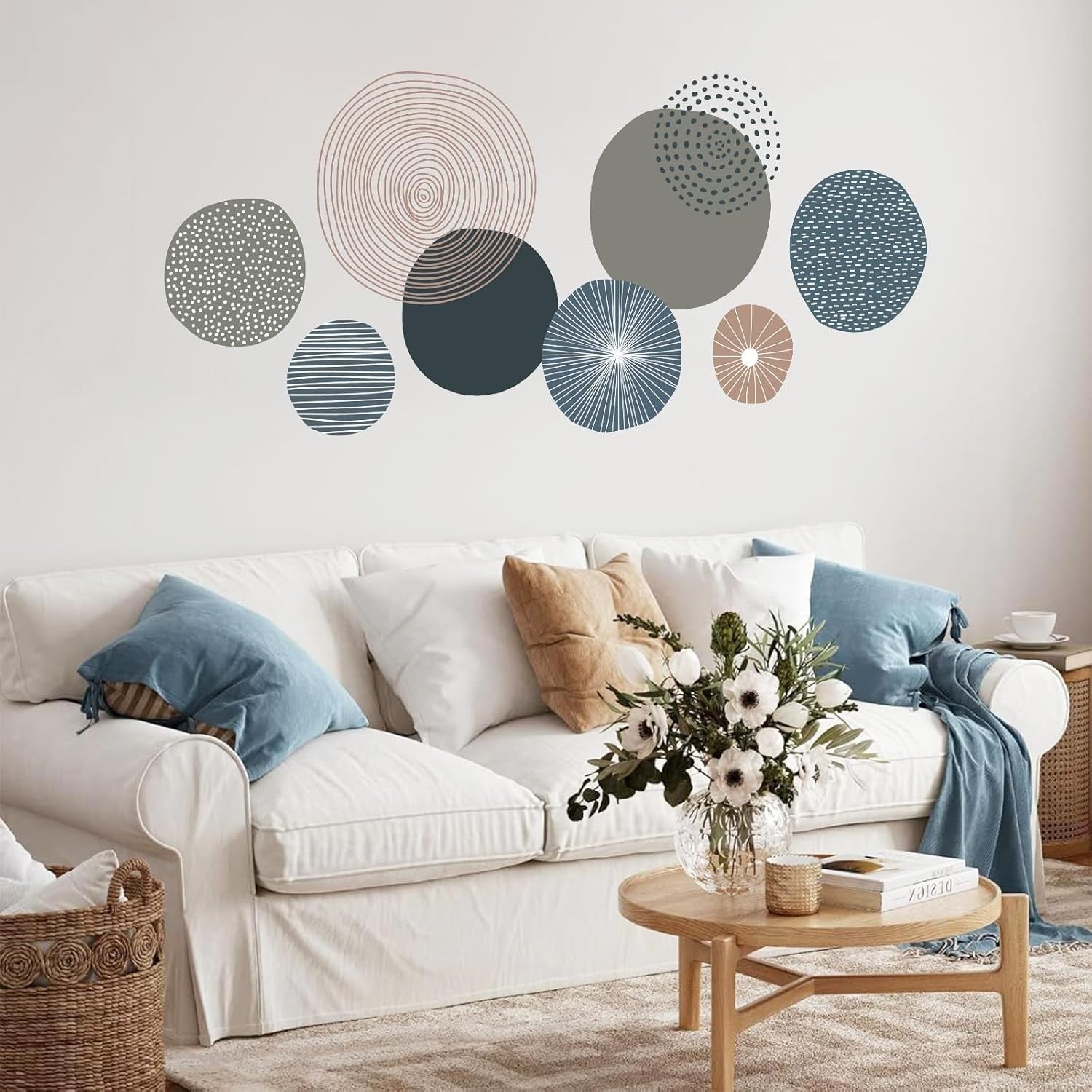 Boho Abstract Wall Art Decals Colorful Stickers Kids & Living Room