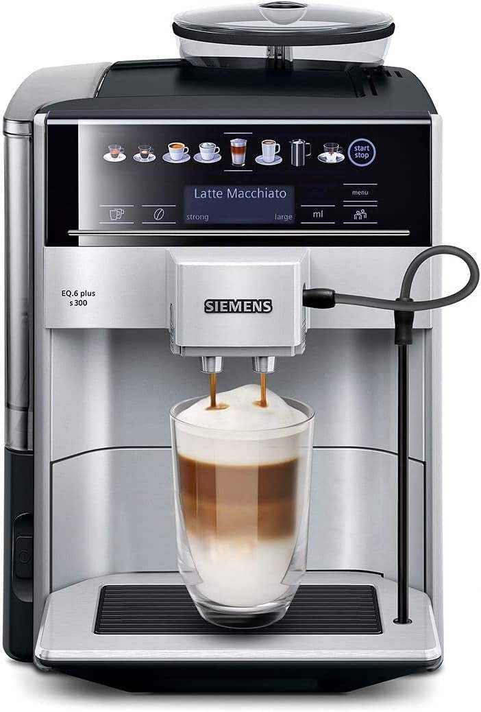 Fully Automatic Bean-to-Cup Coffee Machine, Milk Frother, 10 Drinks, 1.7L Tank