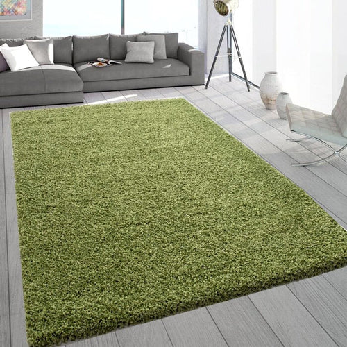 Extra Large Shaggy Rug 160x230cm 5cm Thick Soft High Pile Green Carpet