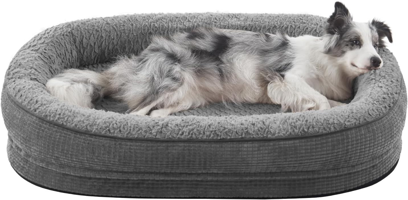 Large Orthopedic Memory Foam Dog Bed 89x64x18cm Washable