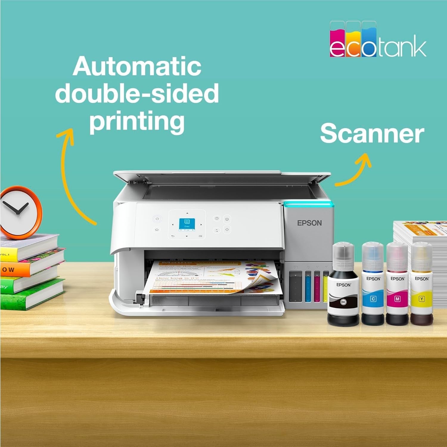 White Wireless EcoTank ET-2956 Inkjet Printer A4 Duplex with 3yr Ink
