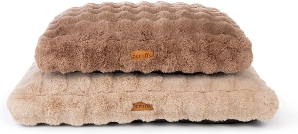 Luxury Faux Fur Dog Mattress 80x60cm Non Slip Washable