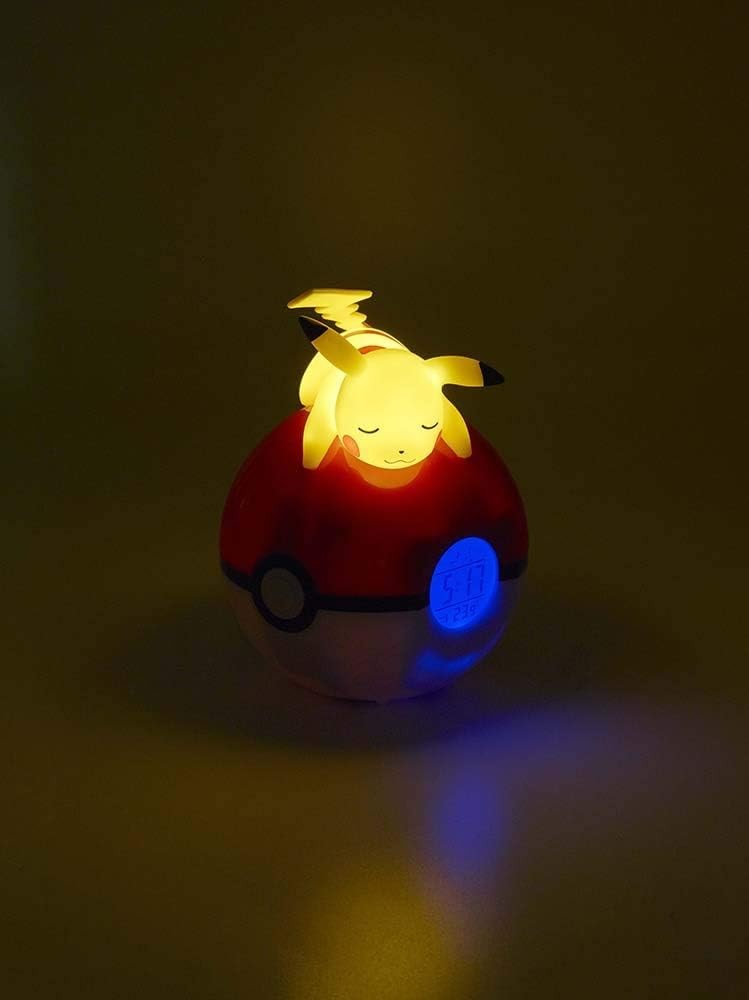 Kids Character FM Radio Alarm Clock LED Display Temperature Yellow Red White