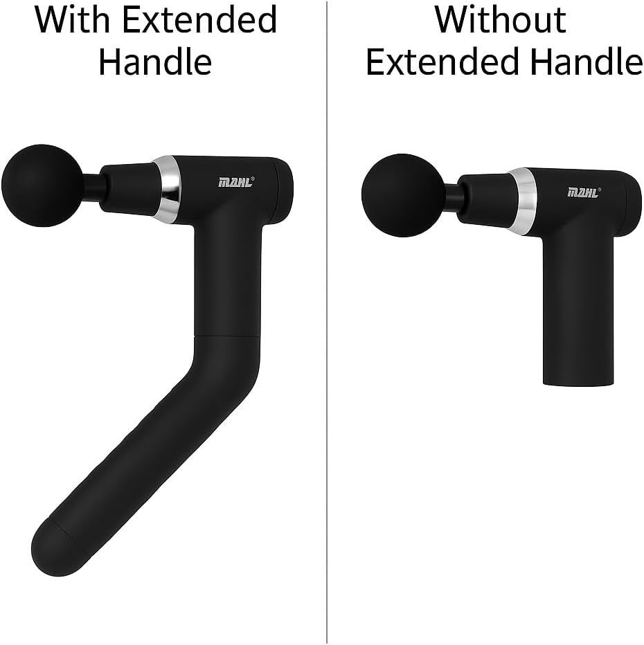 Deep Tissue Massage Gun Heated Hot Cold Percussion 6 Heads Long Handle