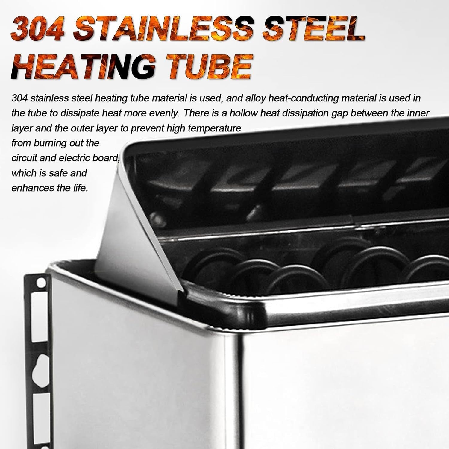 3KW Electric Sauna Heater Stainless Steel Fast-Heat Wet Dry Stove Wall Mount