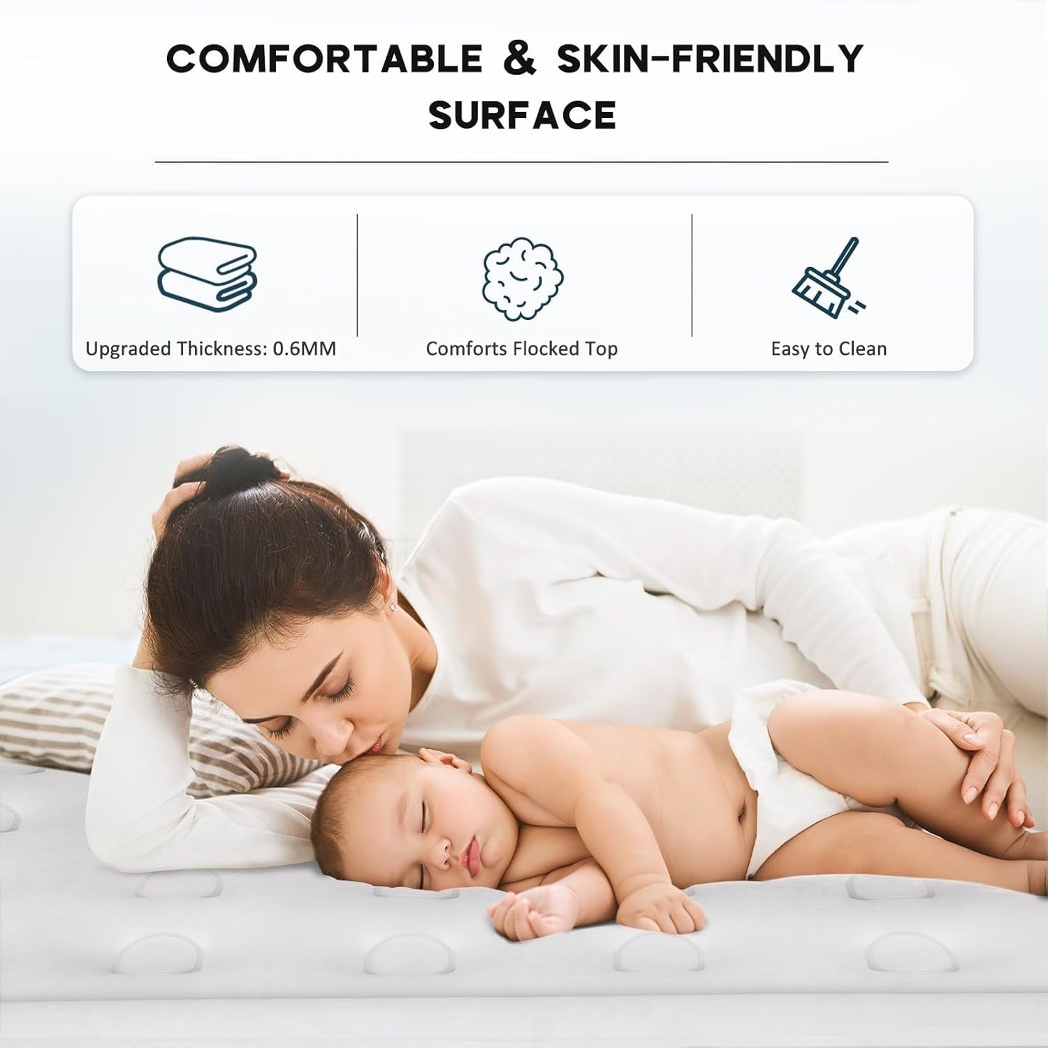 King Inflatable Air Bed Built-In Electric Pump 46cm Raised Guest Mattress