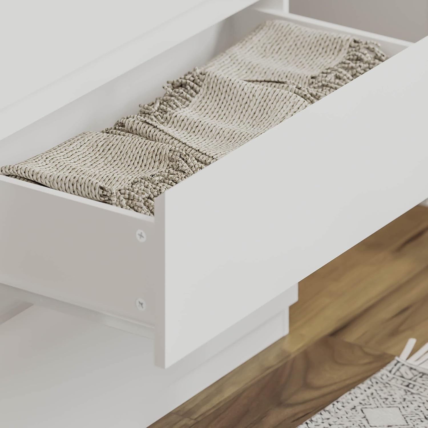 Modern 5-Drawer White Chest Storage Unit – Space-Saving, Durable, Stylish
