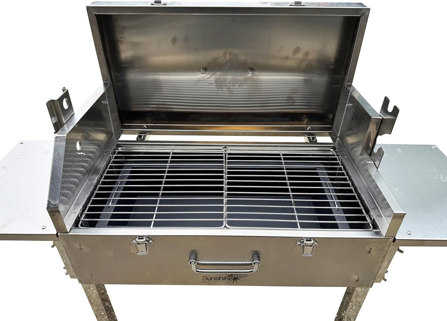 Stainless Steel Rotisserie BBQ Grill Portable Outdoor Charcoal Barbecue