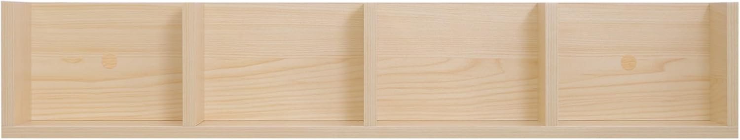 Wall Mount CD DVD Blu Ray Storage Shelf 4 Cube Media Rack Wood 95cm