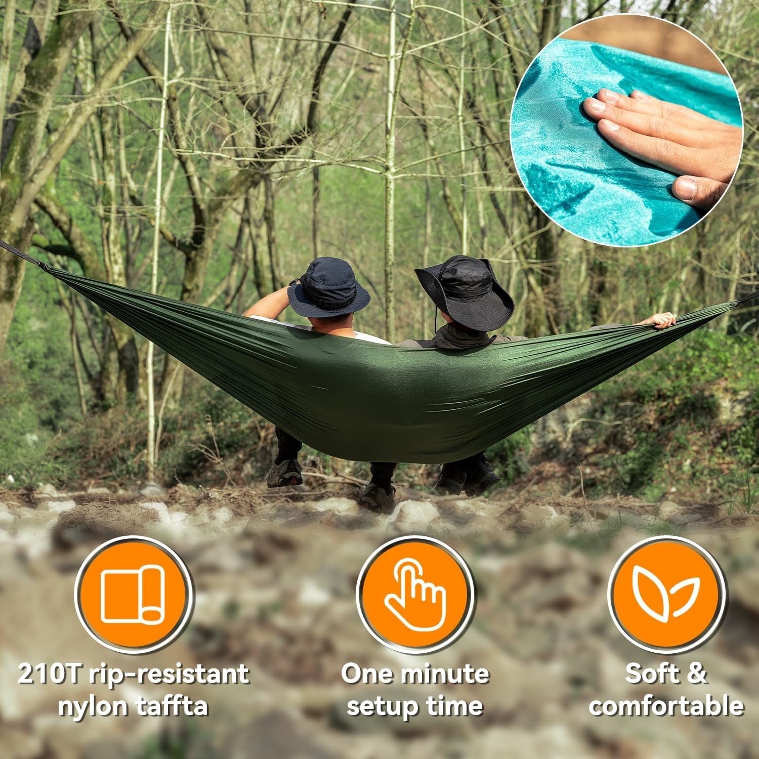 Ultralight Camping Hammock with Straps | Compact Travel Bed for Hiking
