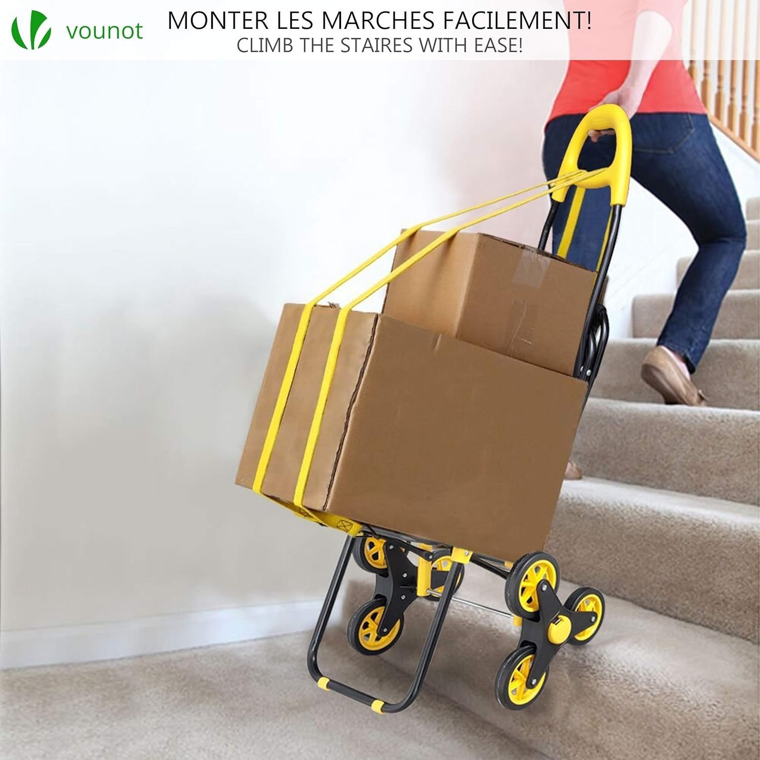35L 6-Wheel Foldable Shopping Trolley Seat Waterproof Thermal Cart Black/Yellow