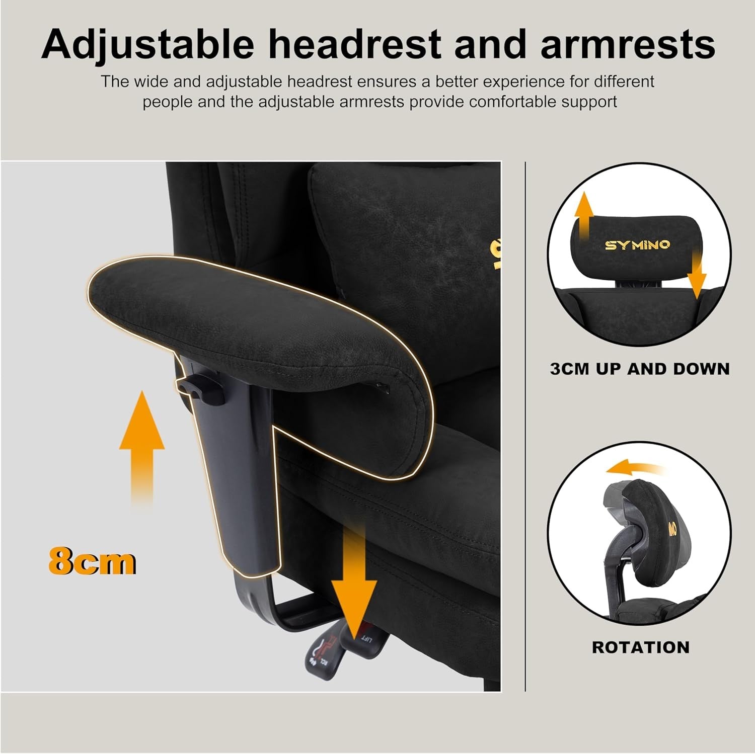 Ergonomic Gaming Chair w/ Footrest Pocket Spring PU Leather