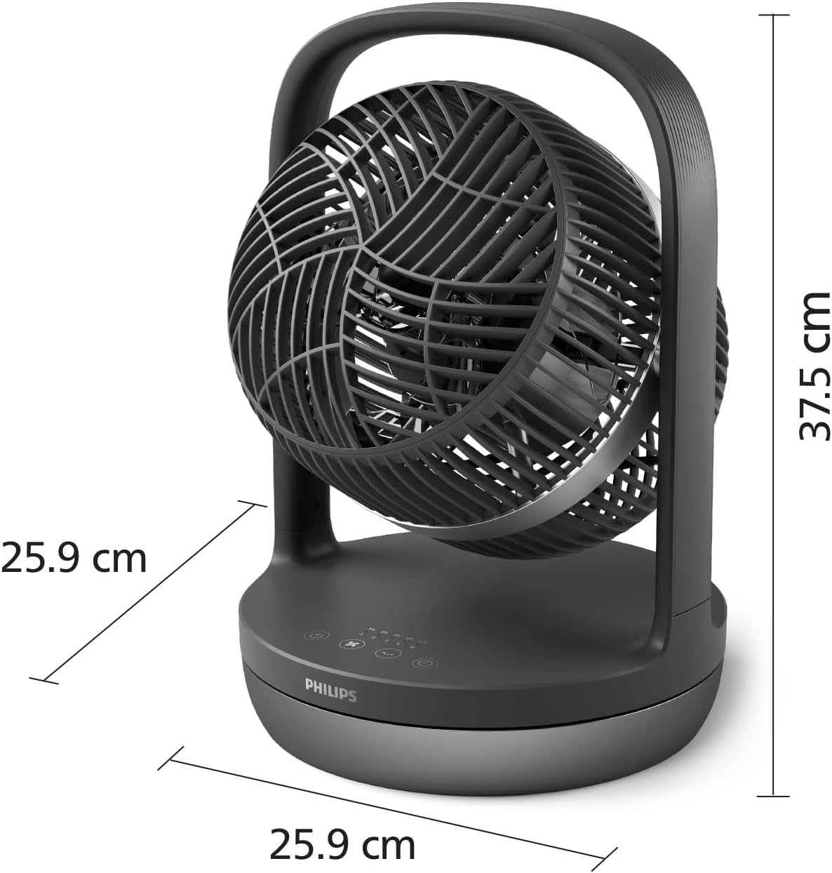 Ultra Quiet Oscillating Desk Fan – 23dB 3-Speed Air Circulator 180° Tilt Timer