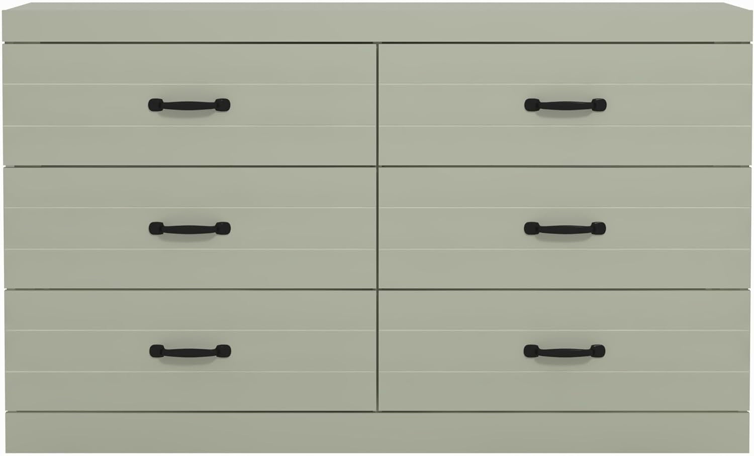 Sage Green 6 Drawer Chest, Wide Storage Unit for Bedroom or Hallway