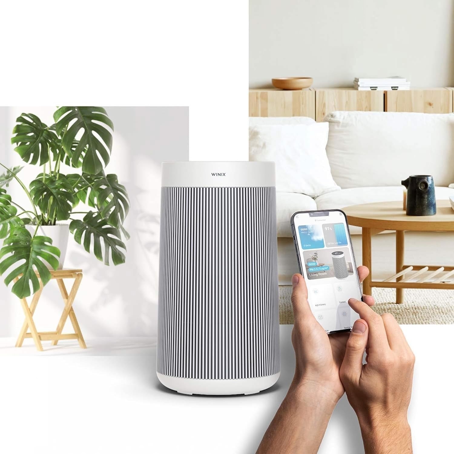 Smart HEPA Air Purifier 120m² CADR 500 Smoke Dust Allergy Removal
